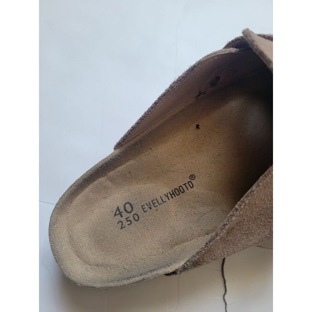 Evellyhoot 250 8555 Round Toe Suede Cork Clogs Size 40 (7) Casual Lagenlook - Picture 5 of 10
